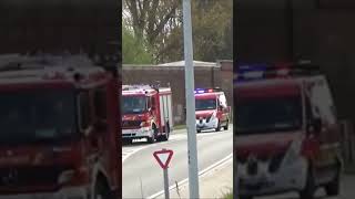 belgium Fire department responding to emergency [upl. by Gruver330]