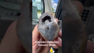 Nice Botryoidal Chalcedony Kentucky Geode half teamrockit thefinders agate geode kentucky [upl. by Zednanref989]