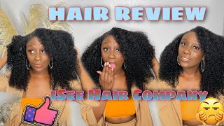 HAIR REVIEW   AMAZON iSee Mongolian Kinky Curly Hair [upl. by Tommy]