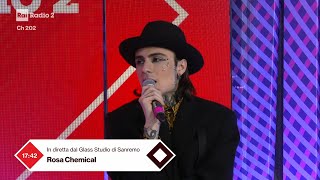 Rosa Chemical e Lundini  Radio2 Speciale Sanremo con Valerio Lundini  08022023 [upl. by Giraldo]