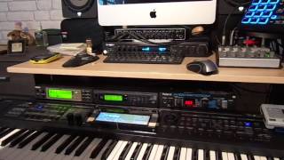 Yamaha MU50 Korg X5DR Roland JV1010 [upl. by Aehtrod]