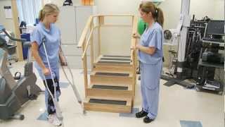 Crutch Walking on Stairs Weight Bearing as Tolerated [upl. by Rudman]