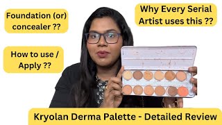 Kryolan Derma Color Palette review in Tamil by Pro Makeup Artist [upl. by Aisauqal]