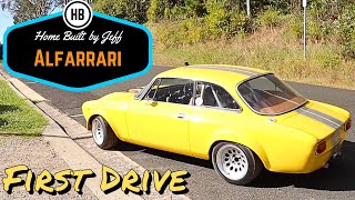 First drive  Ferrari engined Alfa 105 Alfarrari build part 199 [upl. by Ekud8]