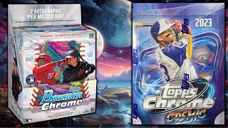 OPENING 2023 BOWMAN CHROME amp TOPPS COSMIC CHROME BOXES [upl. by Sucramad424]