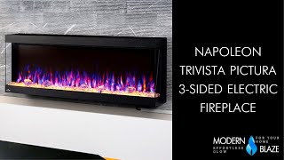 Napoleon Trivista Pictura 3Sided Wall Mounted Electric Fireplace [upl. by Oscar]