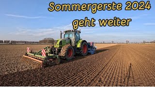 Sommergerste 2024 Claas Arion 640 beider der Aussaat mit einer Lemken Saphir9 LEMKENAgrovision [upl. by Dnomzed]