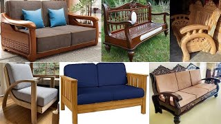 Wooden sofa set design ideas  Modern wood Sofa Ideas  Modular sofa design ideas [upl. by Kain175]