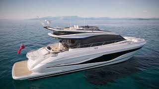 Princess S65 Animation  65 foot S Class Sportbridge yacht [upl. by Eustazio]