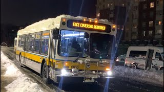 MBTA Route 216 Blizzard Ride Winter 2021 [upl. by Brebner]