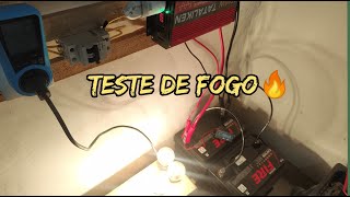 Teste de fogo Novo Inversor Tataliken 2500w Onda Senoidal Pura [upl. by Ameh]