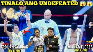 NOV 16 2024 NEW WBA CHAMPION  Froilan Saludar vs William Flores Fullfight Highlights  SOLID UPSET [upl. by Annaed]