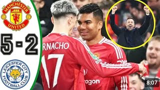 Manchester united Vs Leicester city goals highlights manchesterunited leicester viralvideo [upl. by Eresed507]