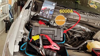 Review of The AVAPOW 6000A TruckCar Battery Jump Starter With Built In LED Light Less Than 9900 [upl. by Grory]