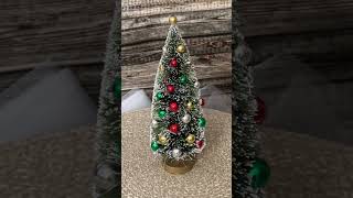 Rustic Frosted Green Bottle Brush Sisal Christmas Tree 9 inches christmasgifts christmastree [upl. by Stuppy427]