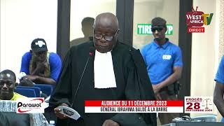 Les questions qui ont secoués le général BALDE face au Tribunal au procès du 28 septembre 2009 [upl. by Airdnekal]