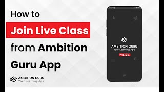 How to join Live Classes in Ambition Guru [upl. by Harriet743]