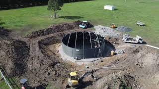 Kingspan 365000lt water tank installation [upl. by Marie-Ann]