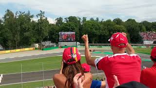 MONZA 2018 qualifying Kimi takes pole crowd reaction [upl. by Phillie323]