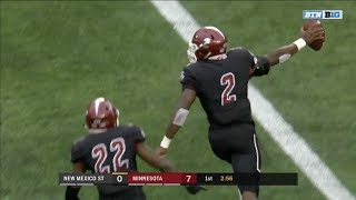 Terrill Hanks New Mexico State LB 2 Vs Minnesota 2018 [upl. by Ailedamla]