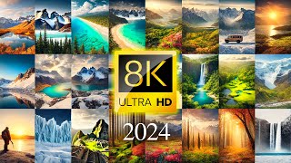 TOP 100 LANDSCAPES SCENES OF 2024 8K VIDEO ULTRA HD HDR 8K EARTH HDR [upl. by Zehe]