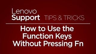 How to Use the Function Keys Without Pressing Fn [upl. by Aninat]