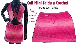 Crochet Tutorial Cali Mini Fałda con Abertura En La Pierna super facil de tejer mcknitscreations [upl. by Eldredge]