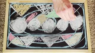 ASMR  Doodling with chalk  scratching and rubbing [upl. by Nilde]