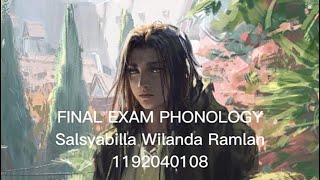 ENGLISH PHONOLOGY  1192040108 SALSYABILLA WILANDA RAMLAN [upl. by Alesi]