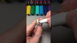 Drawing BUT on a KEYBOARD with Posca Markers T for Thing Part 20 shorts [upl. by Trevor146]