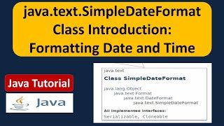 Java javatextSimpleDateFormat Class Introduction Formatting Date and Time [upl. by Dib]