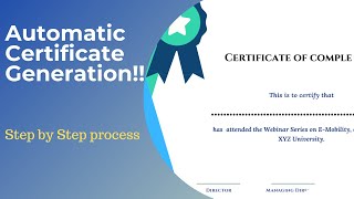 How to generate Certificates automatically from google forms STEP by STEP process [upl. by Nadbus]