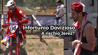 Andrea Dovizioso incidente in motocross e frattura alla clavicola Salta Jerez [upl. by Sethrida]