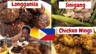 Longganisa Crispy Chicken Wings Sinigang Mangga at Bagoong MUKBANG Filipino Food [upl. by Rastus]