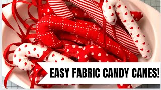 CRAFT FAIR SERIES 2024 EASYFABRIC ORNAMENTS FABRIC CANDY CANESBEGINNER FRIENDLY❤️❤️ [upl. by Elehcin157]