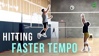 Spiking Faster Tempo  Back Setting  Volleyball Practice [upl. by Alhak]