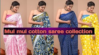 Mul Mul Cotton Sarees CollectionSashti FabricsOnly ₹5509789536711 [upl. by Deedahs]