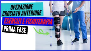 RIABILITAZIONE GINOCCHIO LEGAMENTO CROCIATO ANTERIORE esercizi e fisioterapia [upl. by Town]