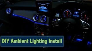 Mercedes CLA C117W176 Ambient Lighting Easy Install  RGB LED Vents and Interior Lights Done [upl. by Elli]