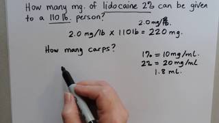 Dental Local Anesthetic Calculations Pt 1 [upl. by Atronna]