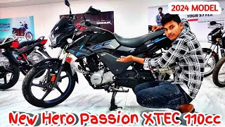 Hero Passion XTEC 😱 2024 Model 👈 Millage Features Price 😯 All Detail Review 👌 [upl. by Anyd714]