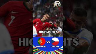 Portugal vs Czechia ⚽🔥highlights Shorts CR7 football highlights sports EURO2024 goals soccer [upl. by Ecineg]