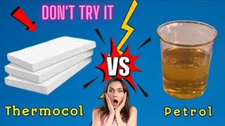 Petrol vs thermocol Reaction 😱  CrazyXYZ crazyxyz viralvideo trending [upl. by Eiramnna]