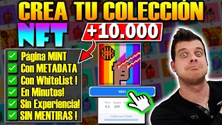 MUY FACIL👉CREA TU COLECCION NFT 10000 Con Página quotMINTquot y quotMETADATAquot en minutos ✅FUNCIONA [upl. by Quentin292]