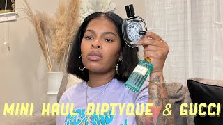 Mini perfume Haul Gucci Memoire D’Une Odeur Not for Fall  Diptyque Fleur De Peau Fall [upl. by Haldi]