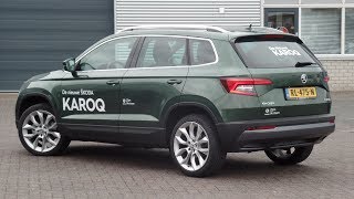 Skoda NEW 2018 Karoq Style Emerald Green Metallic 19 inch Crater walk around amp inside detail [upl. by Nosredna]