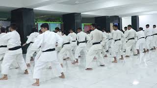 Henka Kata Tekki shodan Mugen performed by the black belt participants 2024 Mumbai seminar [upl. by Nathanil352]