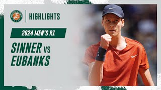 Sinner vs Eubanks Round 1 Highlights  RolandGarros 2024 [upl. by Abbott]