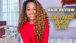 Lulutress Beach Curl Crochet Hair Review [upl. by Ainafetse]