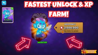 BTD6 MerMonkey FAST UNLOCK amp XP FARM [upl. by Annaid]